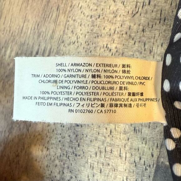 Kate Spade Bridgette Stevie Nylon Zippered Shoulder Bag Handbag Black Polka Dots - Picture 10 of 15